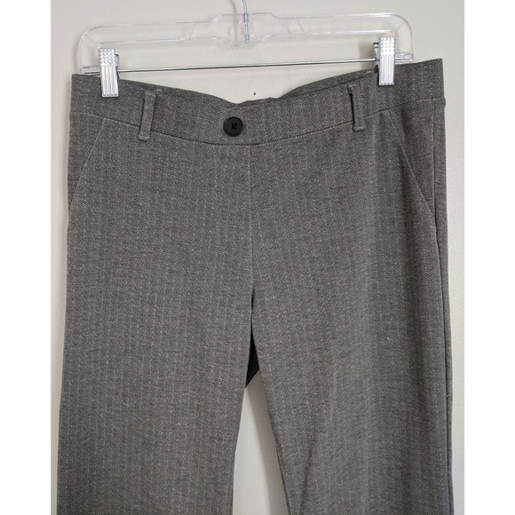 Betabrand Bootcut Grey Herringbone Dress Pants - Picture 4 of 7
